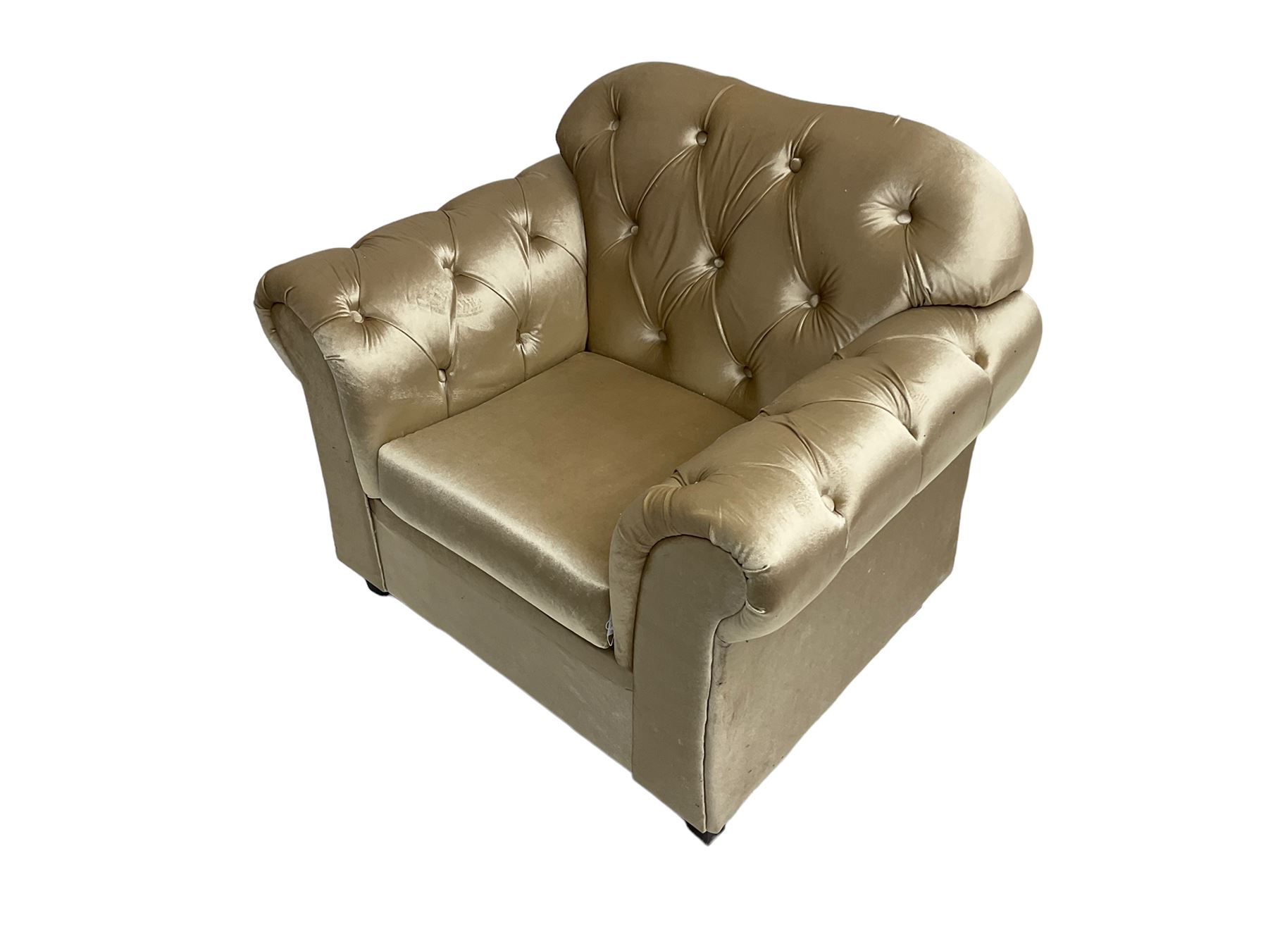 Chesterfield shaped armchair - Image 4 of 6