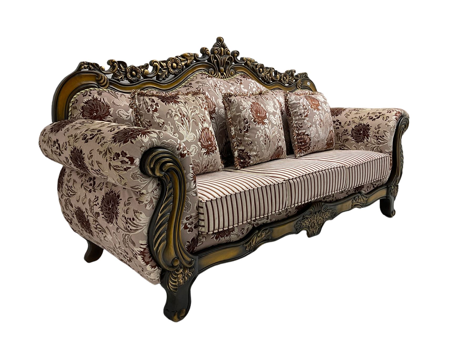 Italian Baroque design three seat sofa - Image 5 of 6