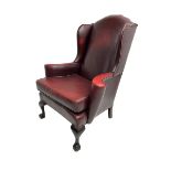 Georgian style wingback armchair