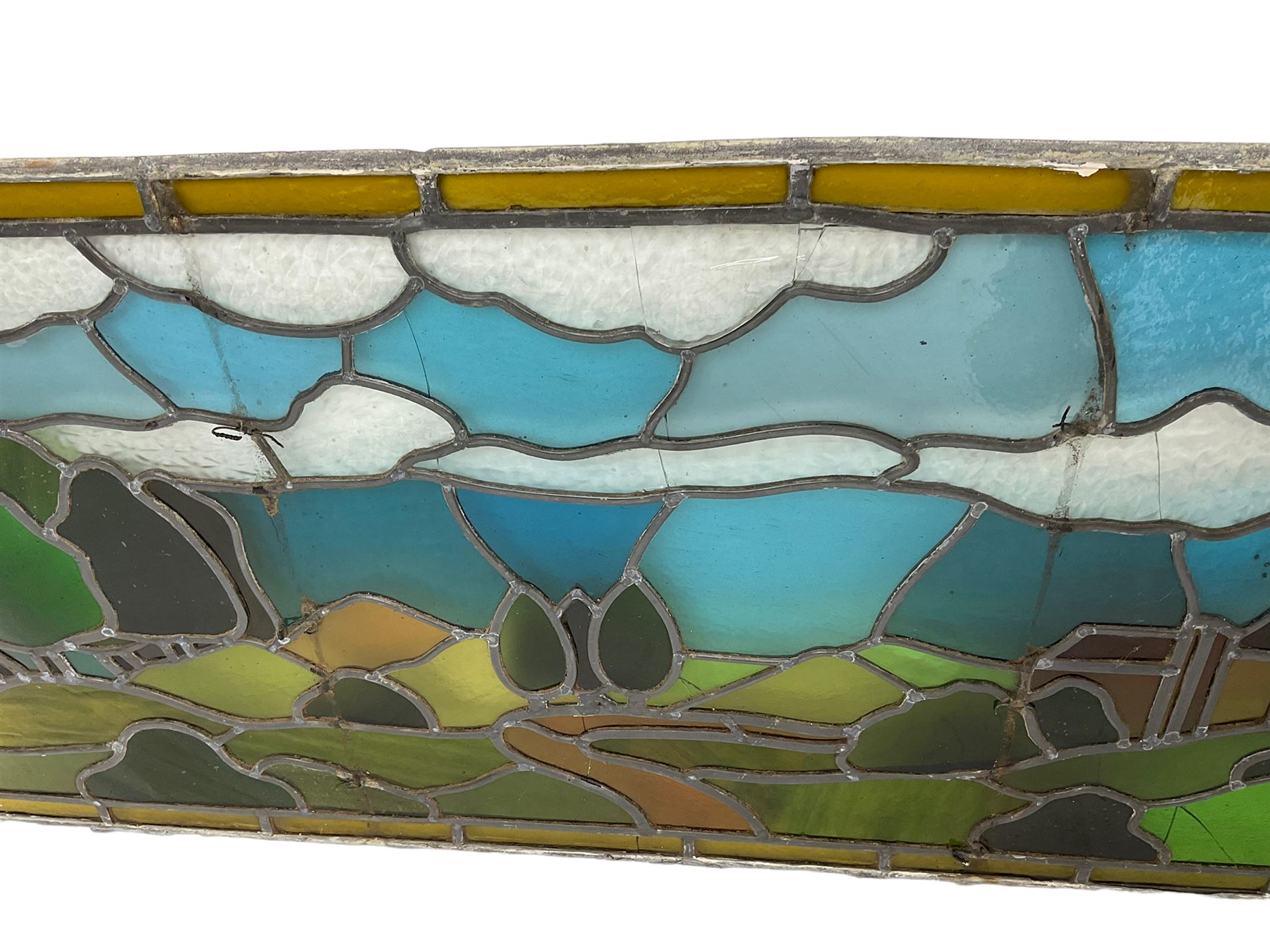 Stained and leaded glass window pane - Image 2 of 5