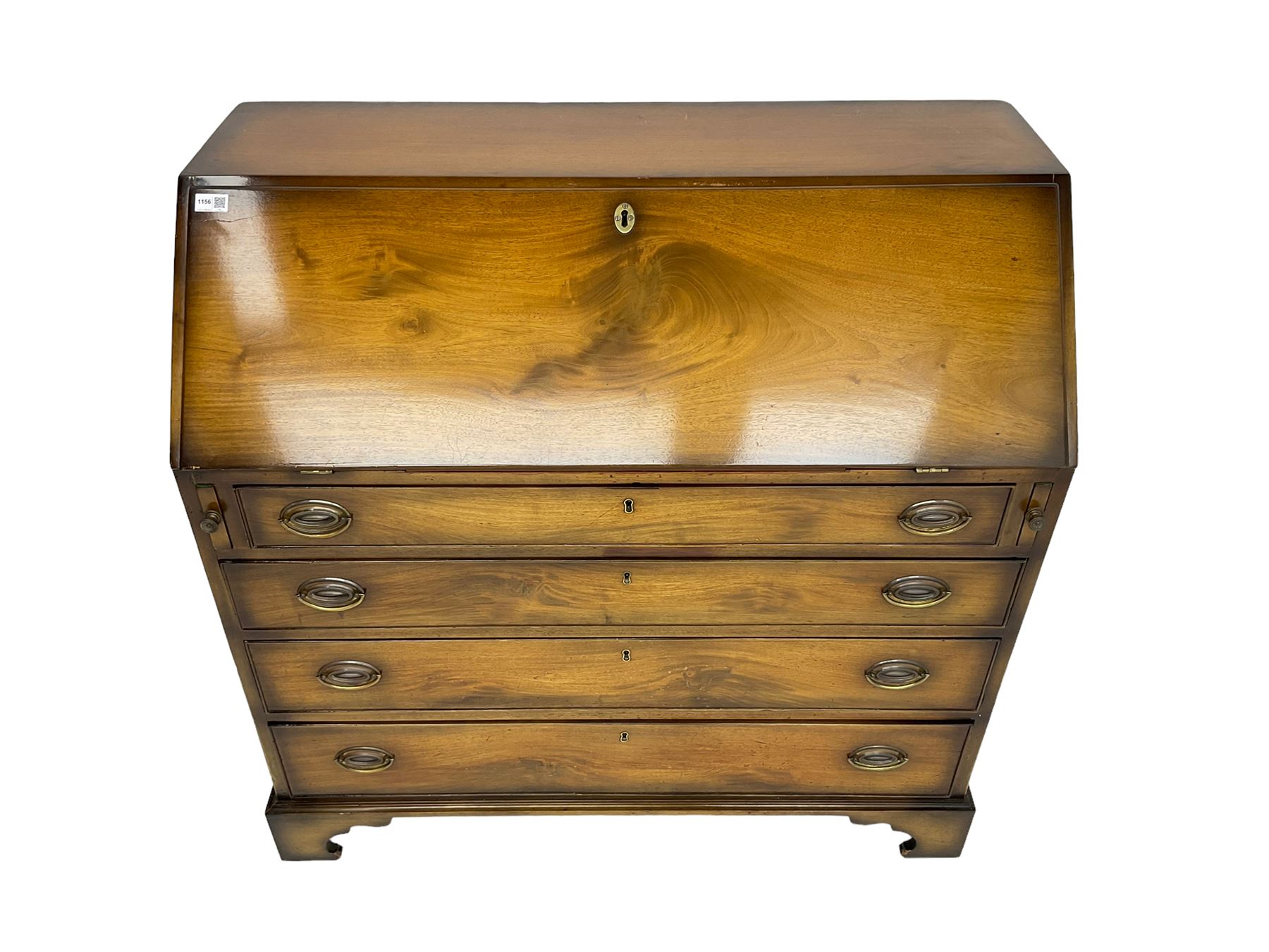 Georgian style mahogany bureau - Image 7 of 7