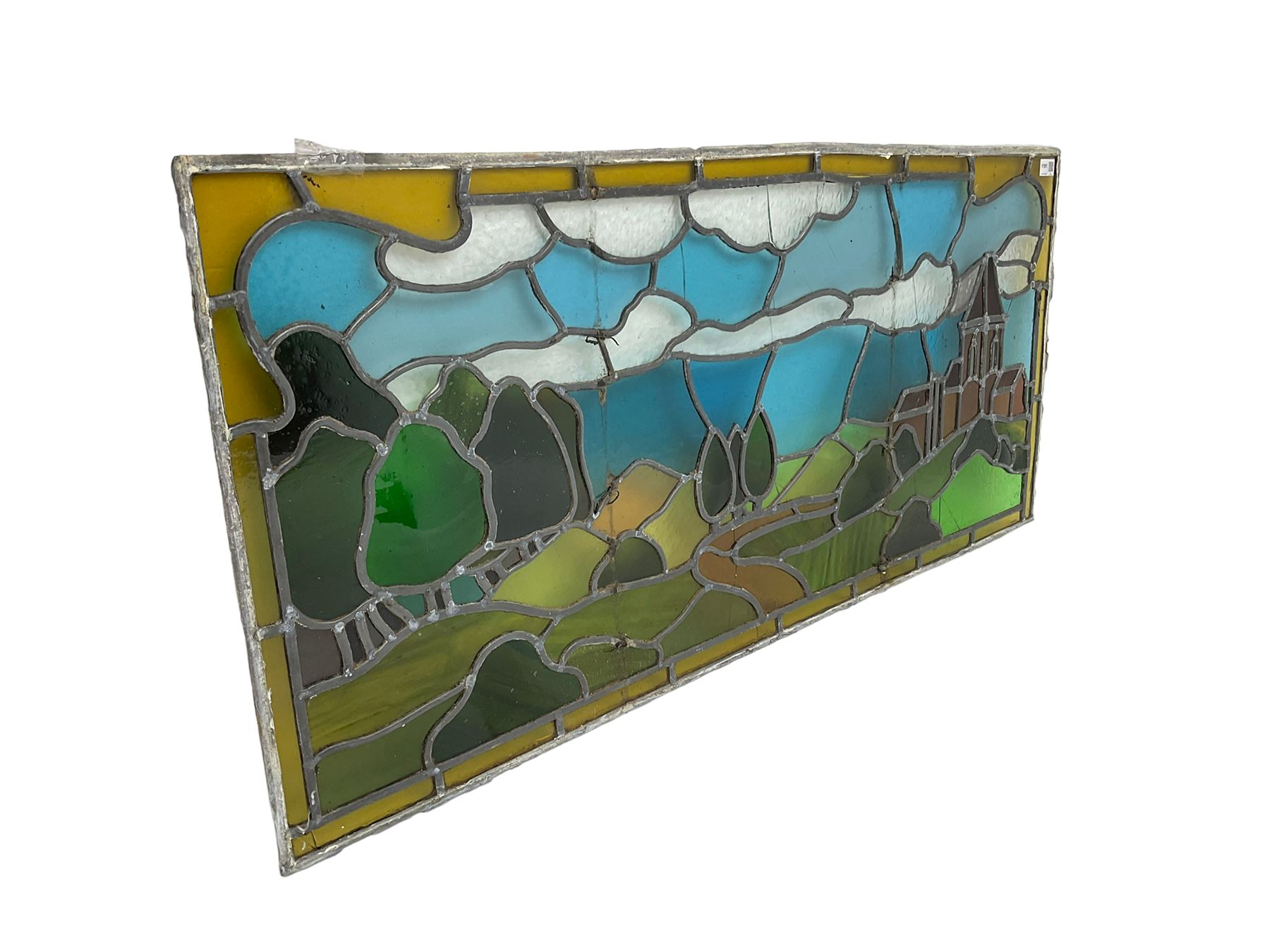 Stained and leaded glass window pane - Image 4 of 5