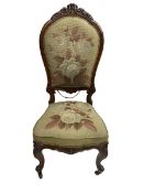 Victorian simulated rosewood framed nursing chair