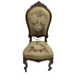 Victorian simulated rosewood framed nursing chair