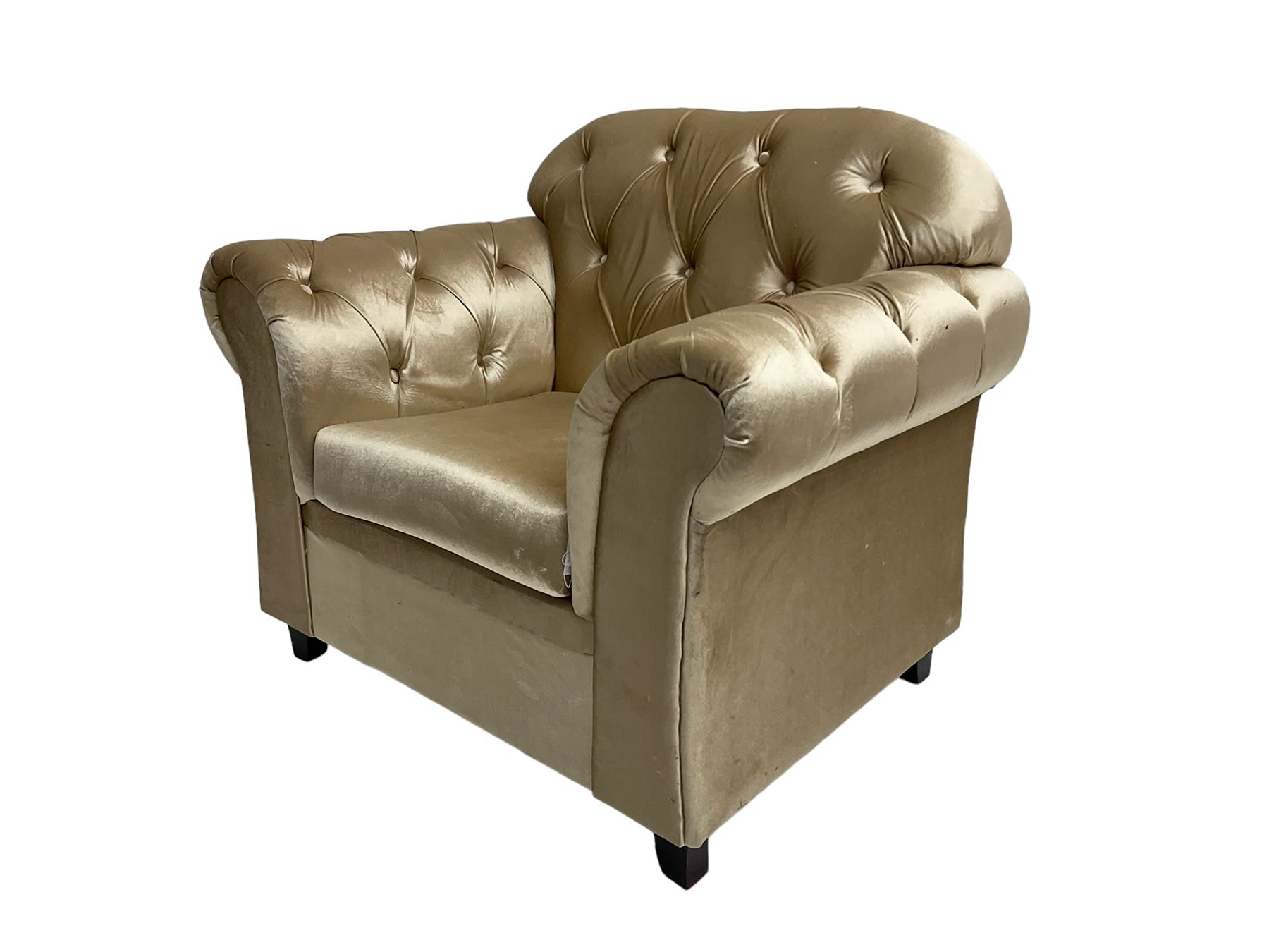 Chesterfield shaped armchair - Image 2 of 6