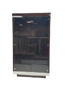 Alf Italia - Art Deco style walnut display cabinet