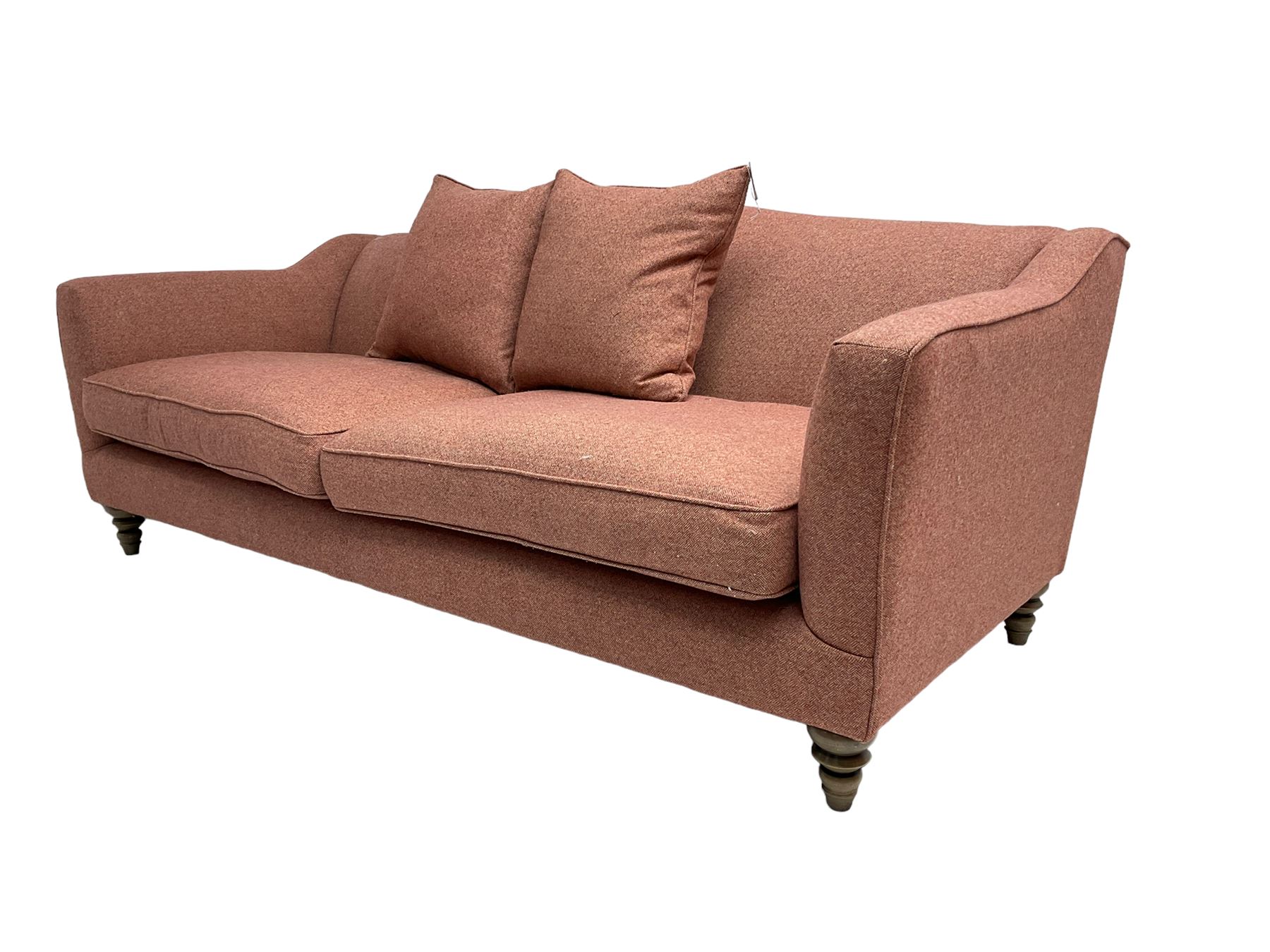 John Lewis - Grande four seat sofa upholstered in woollen tweed fabric - Image 3 of 5