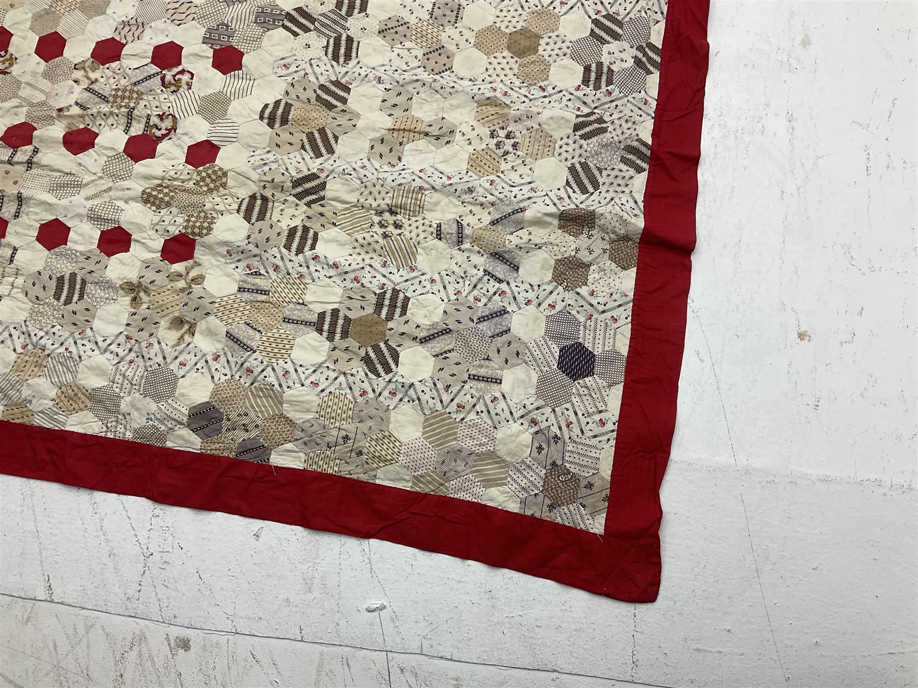 19th century patchwork quilt - Image 7 of 7