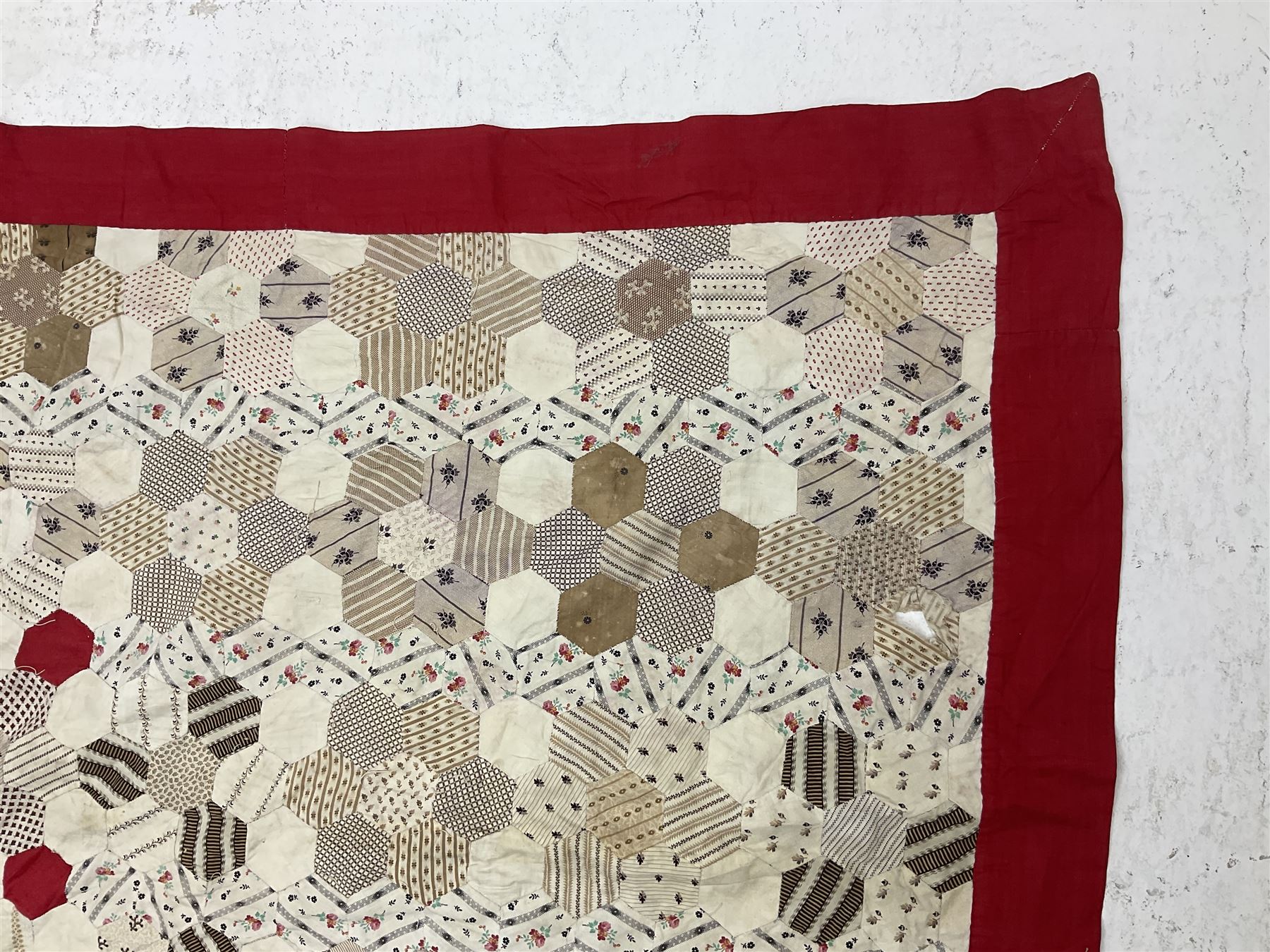 19th century patchwork quilt - Image 3 of 7