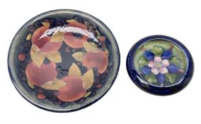 William Moorcroft dishes decorated in Pomegranate pattern