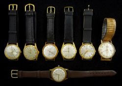 Four manual wind wristwatches including Tissot