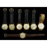 Four manual wind wristwatches including Tissot