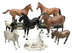 Collection of Beswick horse figures