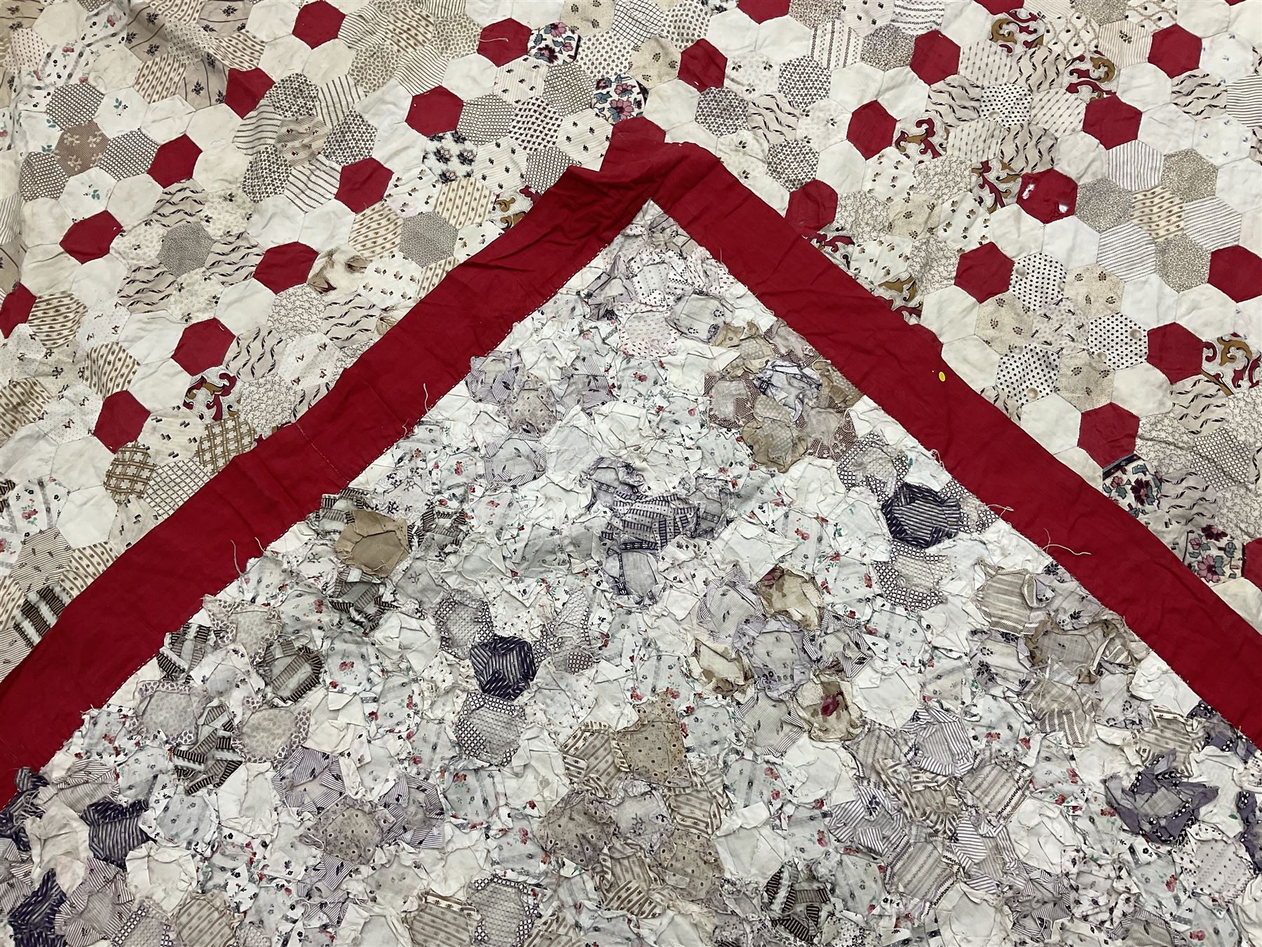 19th century patchwork quilt - Image 4 of 7