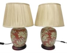 Pair of lamps of baluster form