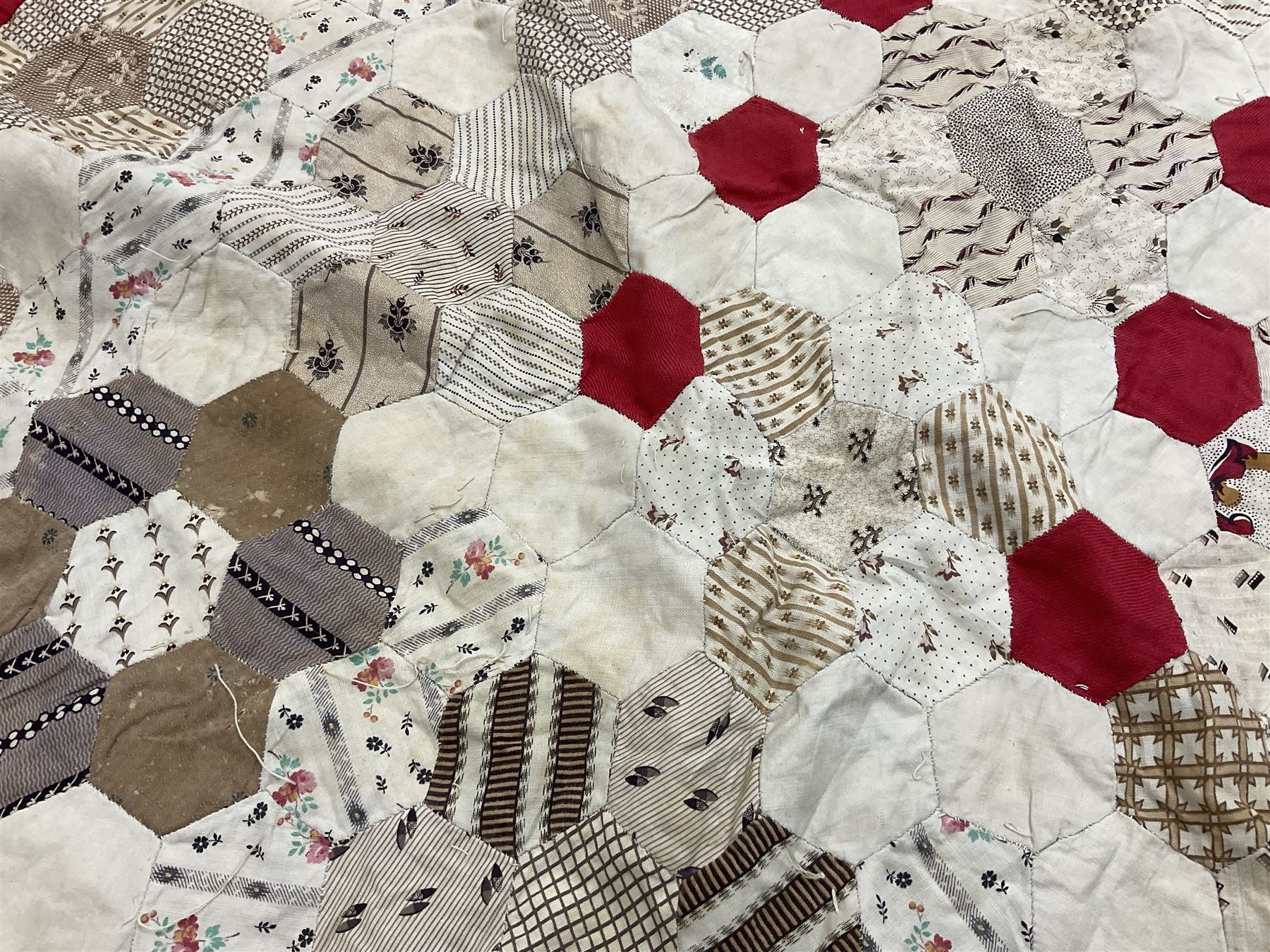 19th century patchwork quilt - Image 6 of 7