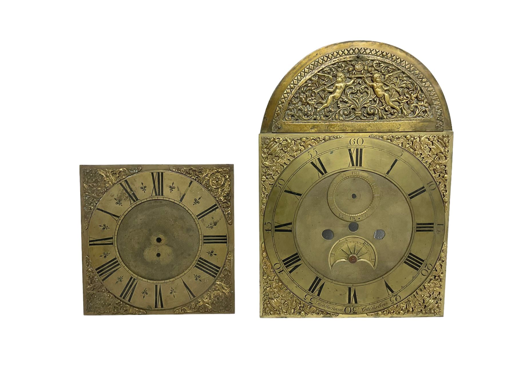 Five 19th century painted longcase dials and two 18th century brass longcase dials. - Image 5 of 6