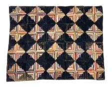 19th century log cabin pattern bedspread