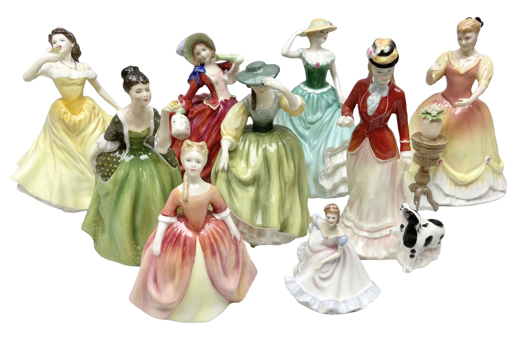 Nine Royal Doulton figures