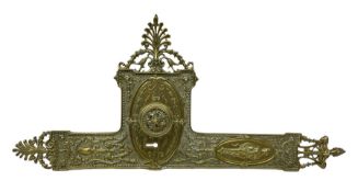Adams style brass door plate and handle
