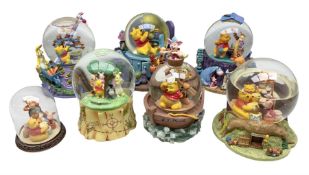 Five Disney Winnie The Pooh snow globes