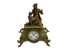 An early 20th century French striking mantle clock c1910