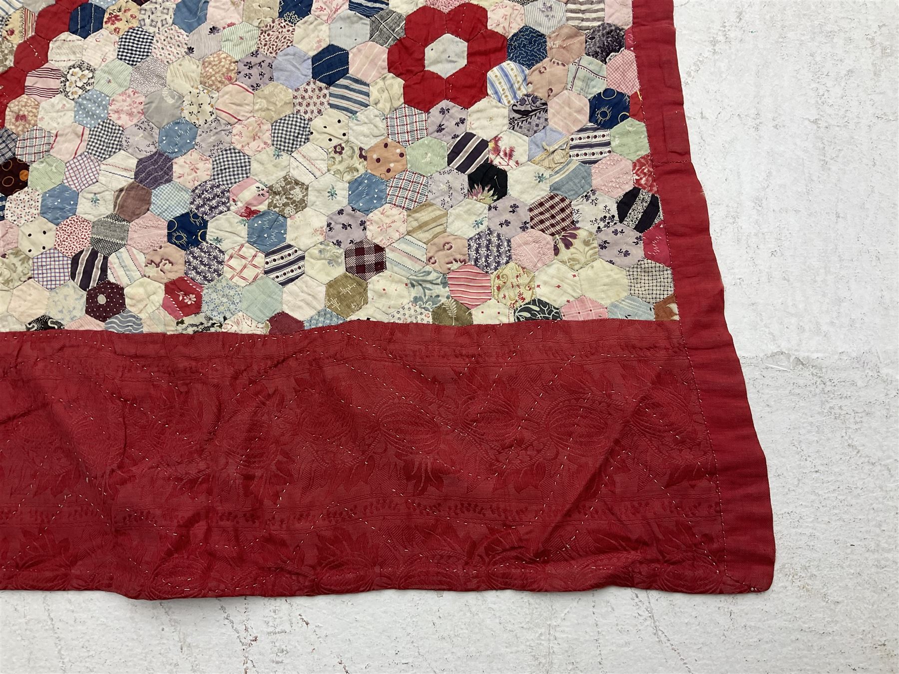 19th century patchwork quilt - Image 2 of 8