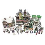 Christmas decorations; Premier LED Christmas Village scene with moving train