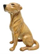 Large Beswick fire side figure of a yellow labrador