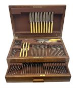 Elkington & Co part canteen of silver plated and stainless steel cutlery