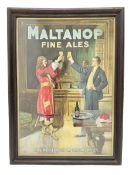 Nottingham Brewery 'Maltanop Fine Ales' Edwardian advertising chromolithograph