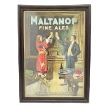 Nottingham Brewery 'Maltanop Fine Ales' Edwardian advertising chromolithograph