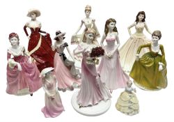 Ten Coalport figures