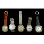 Five automatic wristwatches including Marvin chronometer Victory