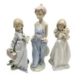 Three Lladro figures comprising