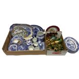Quantity of blue and white ceramics to include Spode Italian pattern