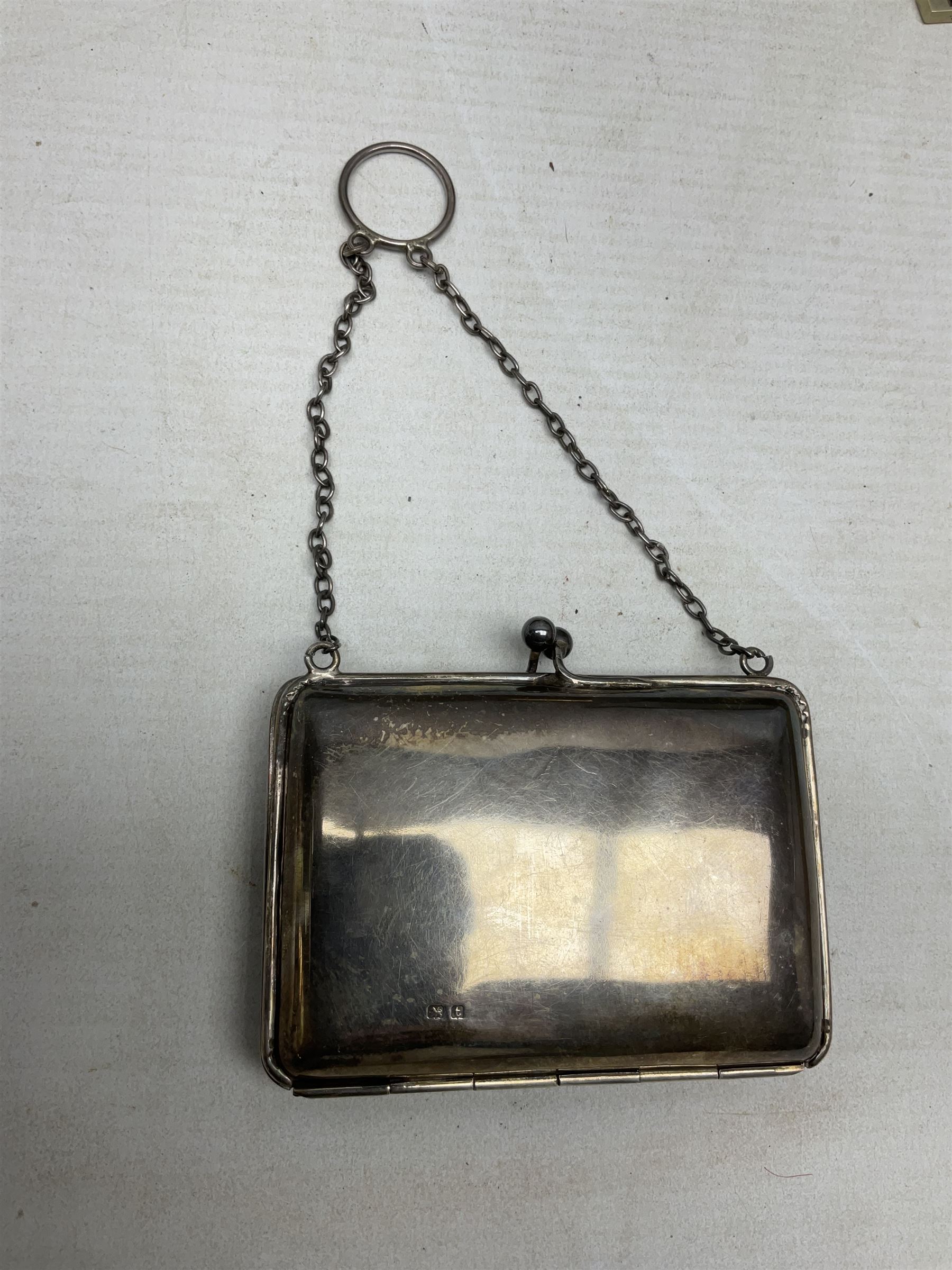 George V silver evening purse - Image 3 of 7