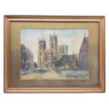 Early 20th century hand-coloured photo of York Minster