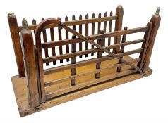 Early 20th century novelty letter rack modelled as a gate and picket fence