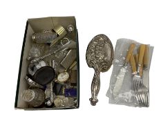 Collection of silver mounted snuff bottles