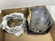 Collection of Great British and World coins including pre decimal and pre Euro coinage and various i
