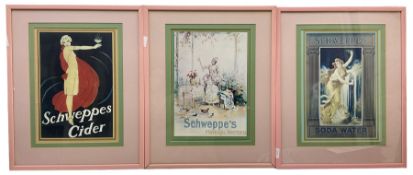 Set 3 vintage Schweppes advertisement prints (3)