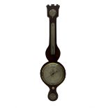 Victorian mahogany cased mercury wheel barometer by A Rizzi