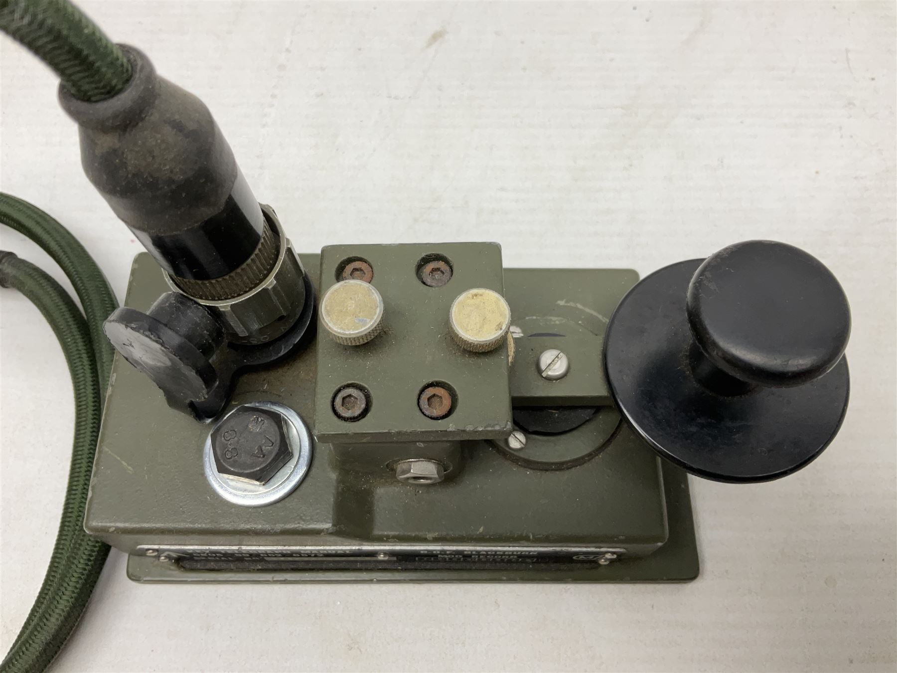 MOD British Army Royal Ordnance Factory R.O.F. Blackburn 93 Morse signals telegraph key with broad a - Image 2 of 6