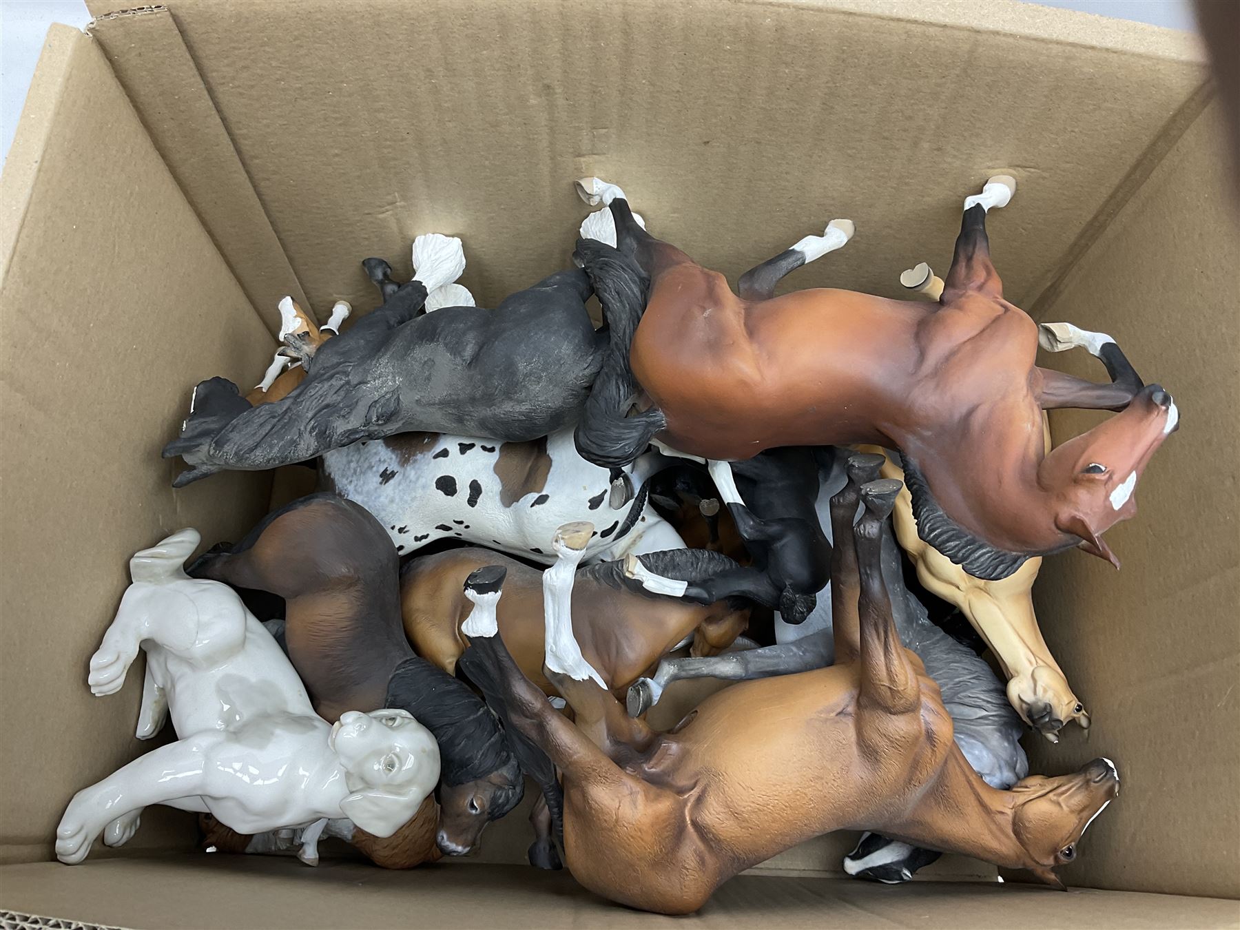 Large collection of Horse figures by North Light