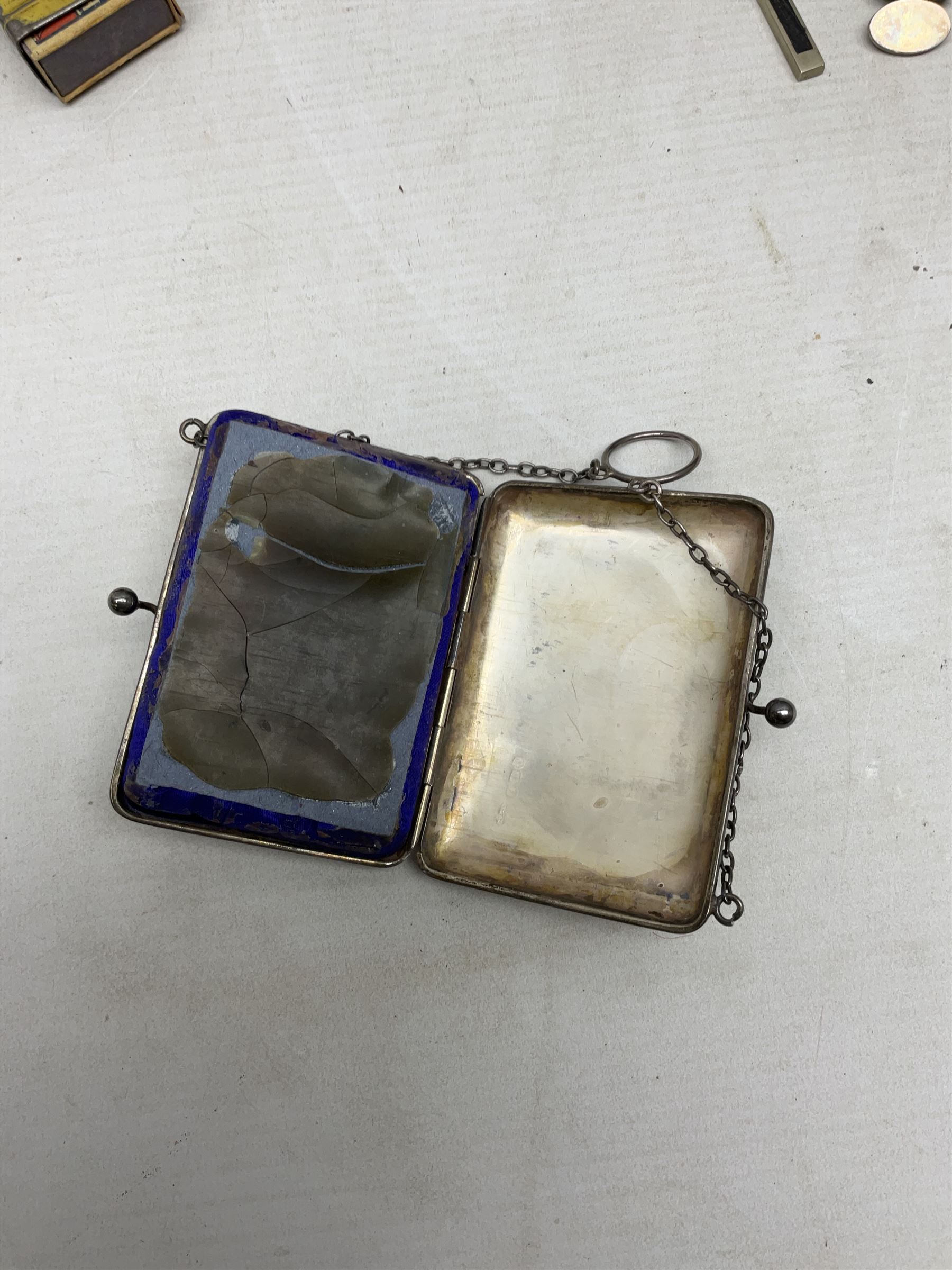 George V silver evening purse - Image 2 of 7