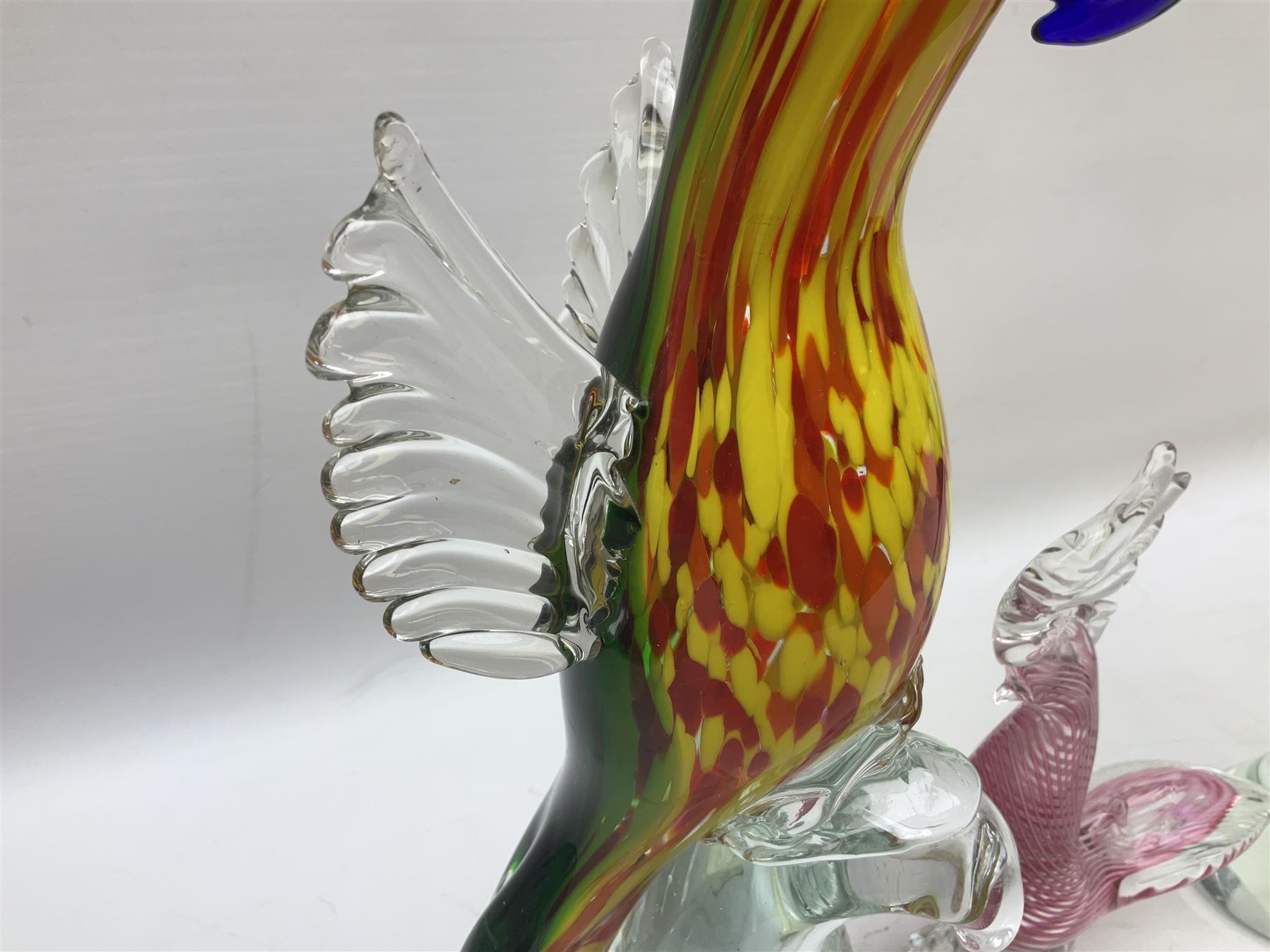 Three Murano style glass cockatoo parrots - Bild 3 aus 9