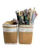 Haberdashery Shop Stock: Haberdashery Shop Stock: Various rolls of chintz and patterned rolls of fab
