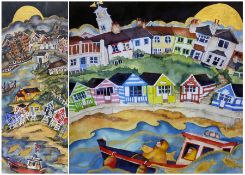 Mandy Walden (British Contemporary): 'Southwold' and 'Wells by the Sea