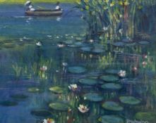 Brian Matravers (British 1943-): The Lily Pond